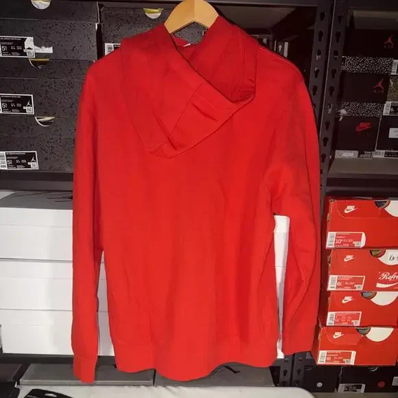 Nike Club Sweatshirt Hoodie Men’s full Zip, Large, University Red 0039-0040 - Picture 2 of 4